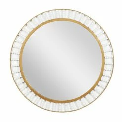 Best reviews of 🎁 Grayson Lane 32-in x 32-in Round Brown Wall Mirror 🔥