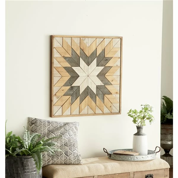 Deals 👏 Grayson Lane 30-in H x 30-in W Abstract Wood Wall Accent 😉 2 Deals 👏 Grayson Lane 30-in H x 30-in W Abstract Wood Wall Accent 😉 - Image 2