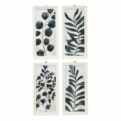 Promo 🤩 Grayson Lane White Wood Framed 21-in H x 10-in W Floral Wood Print - Set of 4 👍 -GRAYSON LANE Sales 2022 330945483 AlternateImage5 l
