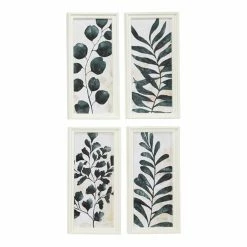 Promo 🤩 Grayson Lane White Wood Framed 21-in H x 10-in W Floral Wood Print - Set of 4 👍