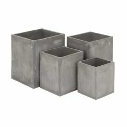 Best Pirce 🔥 Grayson Lane 17-in W x 21-in H Urban Grey Concrete Clay Rectangle Planters - Set of 4 ⭐ -GRAYSON LANE Sales 2022 330945485 AlternateImage5 l