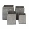 Best Pirce 🔥 Grayson Lane 17-in W x 21-in H Urban Grey Concrete Clay Rectangle Planters - Set of 4 ⭐