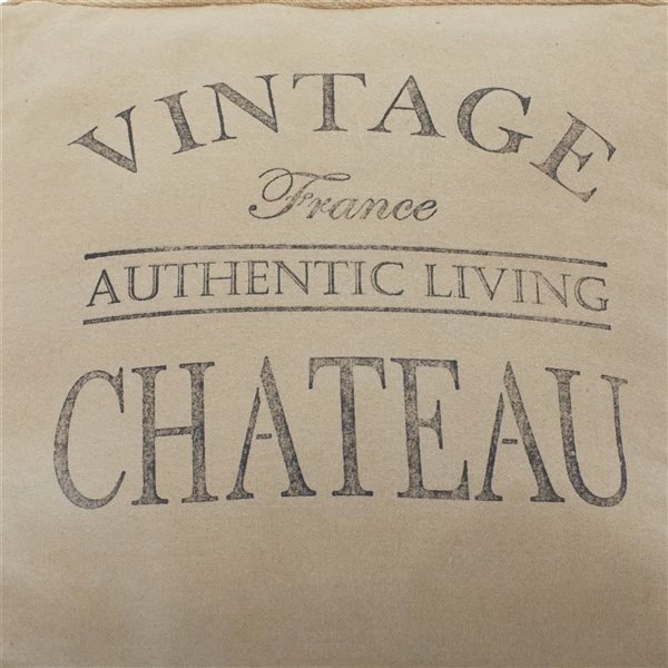 Best Pirce 💯 Grayson Lane Farmhouse Brown/Cream Canvas Square Ottoman with Handles ✨ 4 Best Pirce 💯 Grayson Lane Farmhouse Brown/Cream Canvas Square Ottoman with Handles ✨ - Image 4