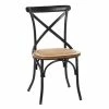 Best Sale 🧨 Grayson Lane Farmhouse 19.5-in W Distressed Black Iron and Rattan Dining Chair ✨