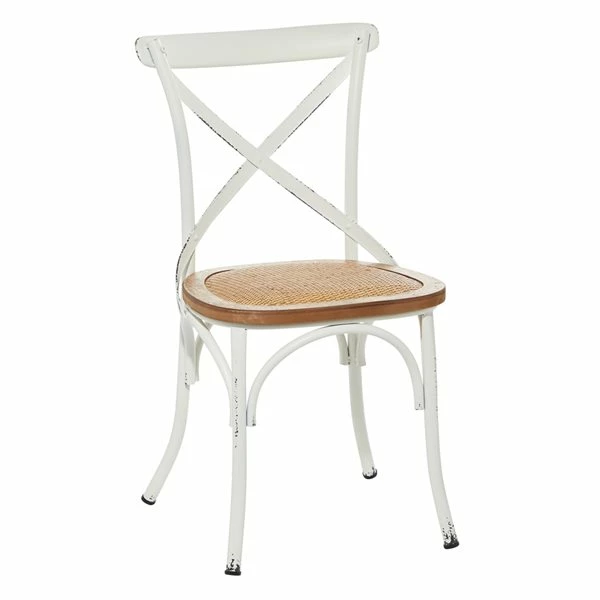 Cheapest 🔥 Grayson Lane Farmhouse 18-in W Distressed White Iron and Rattan Dining Chair 🌟 1 Cheapest 🔥 Grayson Lane Farmhouse 18-in W Distressed White Iron and Rattan Dining Chair 🌟