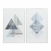 Discount 💯 Grayson Lane Silver Wood Framed 32-in H x 20-in W Abstract MDF Hand-Painted Print - Set of 2 😍
