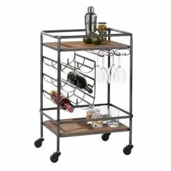 Best reviews of ⭐ Grayson Lane Black Metal Base with Wood Top Kitchen Cart (30-in x 20-in) 💯