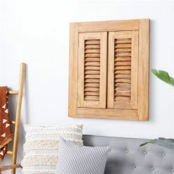 Best deal 👏 Grayson Lane 35.38-in x 31.13-in Rectangle Brown Wall Mirror 😀 -GRAYSON LANE Sales 2022 330945500 AlternateImage2 l